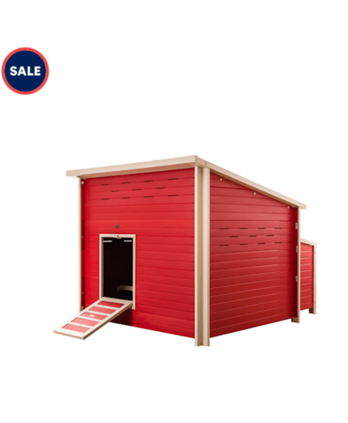 ecoFLEX Jumbo Fontana Chicken Barn in Red, 54.1